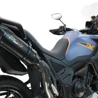 GPR escape compatible con  Zontes 703 F 2025-2026, Furore-X Titanio Nero, Escape legal, homologado, silenciador con db killer desmontable y tubo de conexión específico 