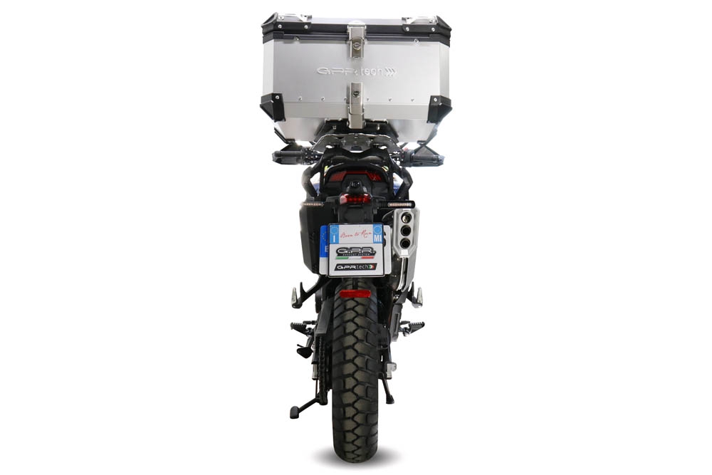 GPR TECH compatible con  Zontes 703 F 2025/2026 Baúl Alpi-Tech en aluminio color plata con placa específica incluida Capacidad Litros 45