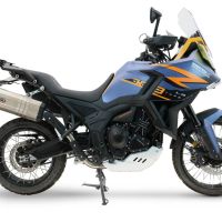 GPR escape compatible con  Zontes 703 F 2025-2026, Hyper Sonic Black Titanium, Escape legal, homologado, silenciador con db killer desmontable y tubo de conexión específico 