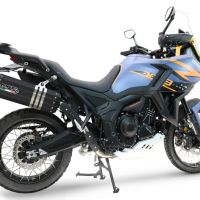 GPR escape compatible con  Zontes 703 F 2025-2026, Hyper Sonic Titanium, Escape legal, homologado, silenciador con db killer desmontable y tubo de conexión específico 