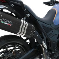 GPR escape compatible con  Zontes 703 F 2025-2026, Hyper Sonic Titanium, Escape legal, homologado, silenciador con db killer desmontable y tubo de conexión específico 